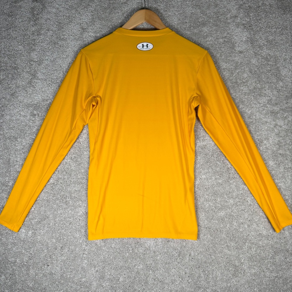 Under Armour HeatGear Mens Large Gold Yellow Long Sleeve Compression Shirt - Picture 8 of 11